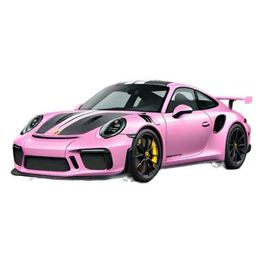 Porsche gt3 911 rs pink sticker