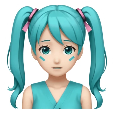 Hatsune Miku  embarrassed twintail sticker