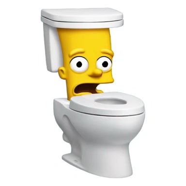 Bart simpson skibidi toilet sticker