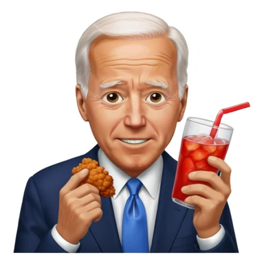 Joe biden eating friend chicken and Koolaid sticker