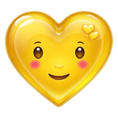 heart shade yellow color sour jelly sticker