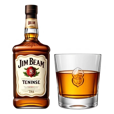 single jim beam tennese whiskey bottle sticker