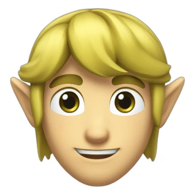 Link’s head from the legend of zelda smiling  sticker