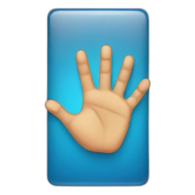 hand emoji with only the ring finger and middle finger are up sticker