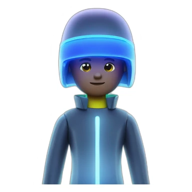 playmobil wearing neon light sticker