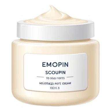 body moisturizer cream pot with label sticker