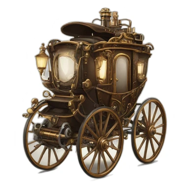 carriage electric steampunk without horse sticker