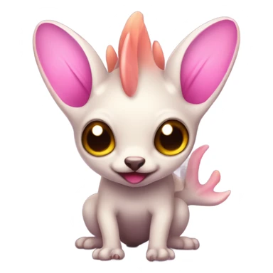 Cute axolotyl with pink gills and light body sticker