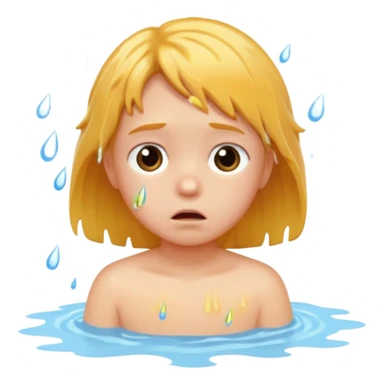 child falls in fountain its sad sticker