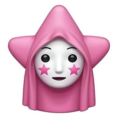 Pink star no face sticker