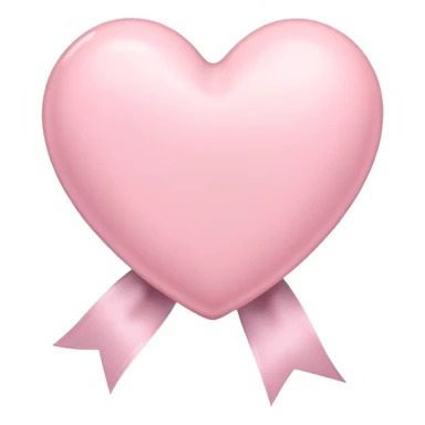pastel pink heart with a ribbon sticker
