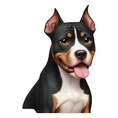 Black and tan pitbull sticker