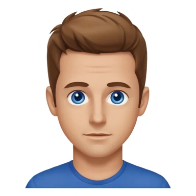 Joey McIntyre blue eyes, light brown hair, dark blue shirt  sticker