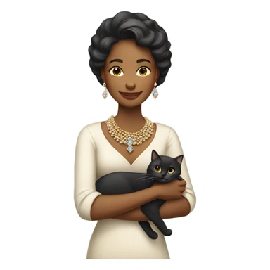 Mom with cat and jewelry sticker