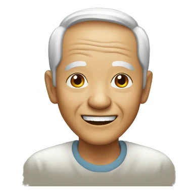 smiling old Vietnamese man sticker