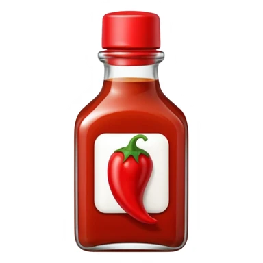 chilli bean sauce in a short wide square bottle sticker