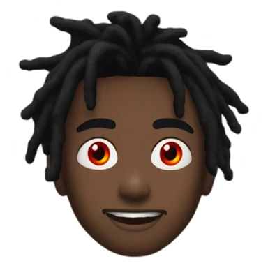 Playboi carti with red eyes sticker