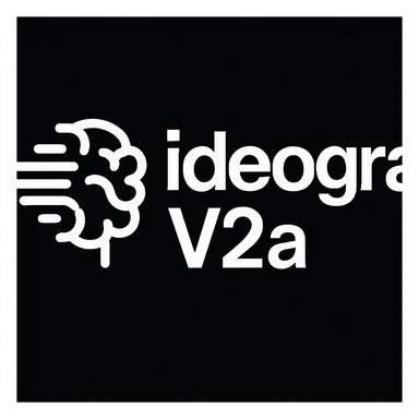 recreate this logo with text of "ideogram V2a", MAKE IT FIT IN SQAURE  sticker