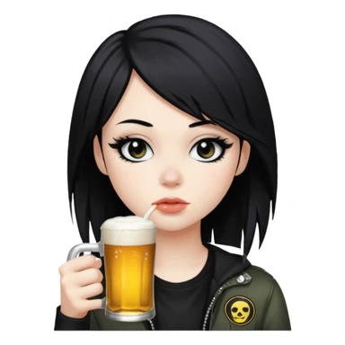 Bebendo cerveja emo sticker