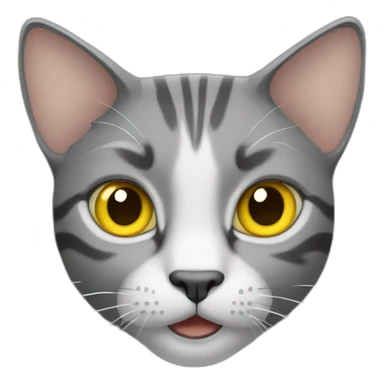 Cat with yellow ear and grey ear sticker