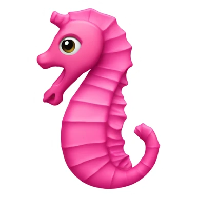 Pink seahorse emoji sticker