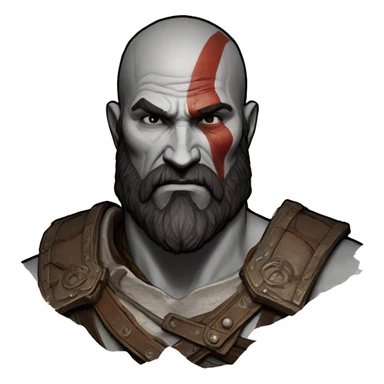 god of war game character blueprint sticker