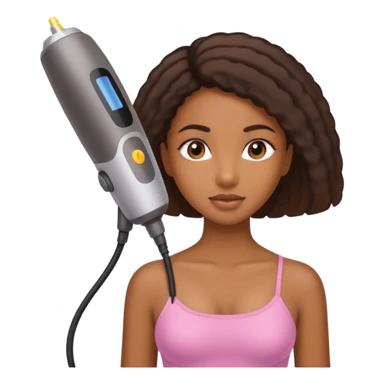 black girl receiving laser hair removal sticker