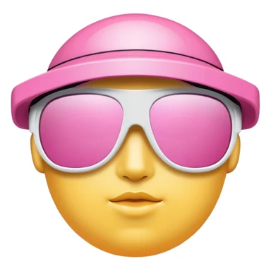 extra bulky pink visor sunglasses, ultra thick Y2K style, maximum chunky design sticker