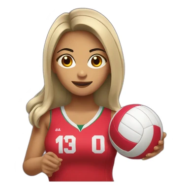 Passionate  Mexican girl volleyball player sticker