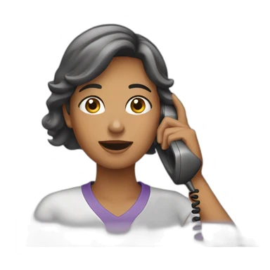 women phone call sticker