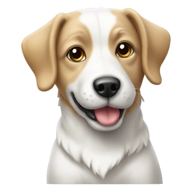 Un petit chien blanc sticker
