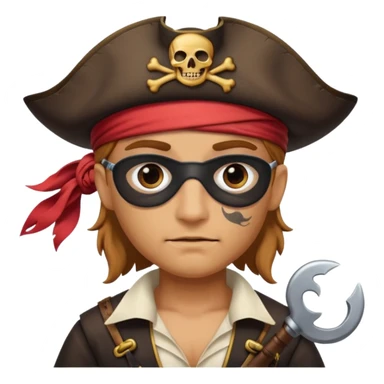 Pirata con un gráfico y un parche sticker