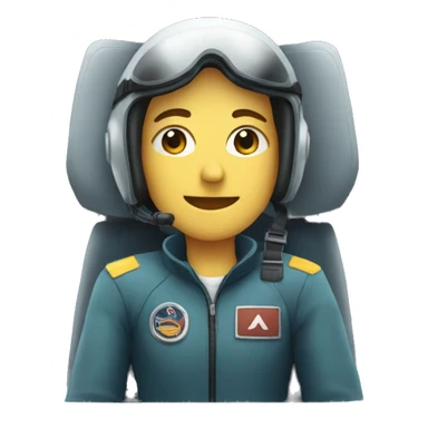 person in cockpit sticker