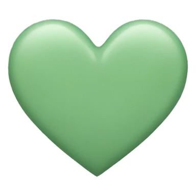 A sage green heart sticker