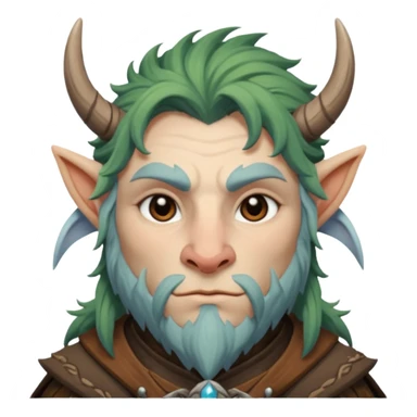 firbolg fantasy creature with gentle expression sticker
