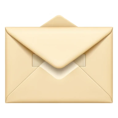 Cream-colored Letter Envelope  sticker