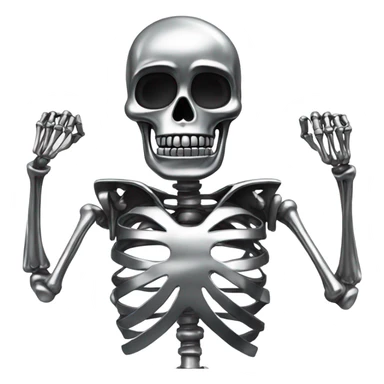 Skeleton made out of Crome sticker