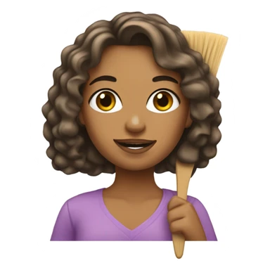 Una chica con un pincel  sticker