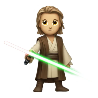 A Jedi with a lightsaber sticker