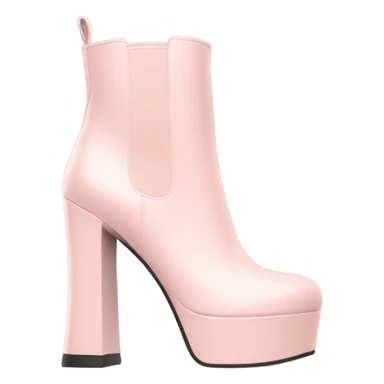 Pale pink platform heeled boots sticker