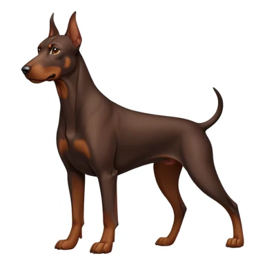 Brown Doberman sticker