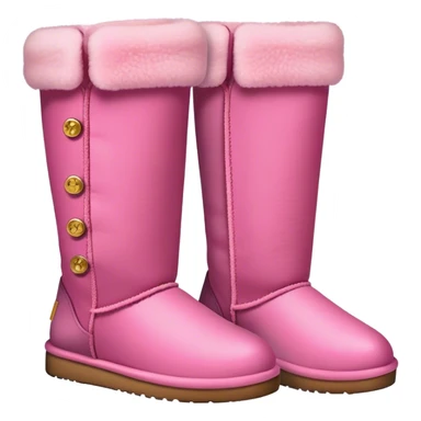 Uggs with pink bell sticker
