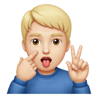 Person pinching there fingers with there tongue out sticker