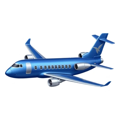 A fully co,poured dark blue plane sticker