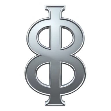 A double dollar sign emoji made of polished silver chrome, smooth metallic surface, glossy reflections, luxury swag vibe, minimal iOS emoji style, centered on white background sticker