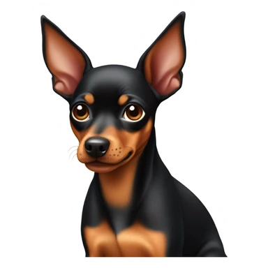 Miniature pinscher dog pointy ears sticker