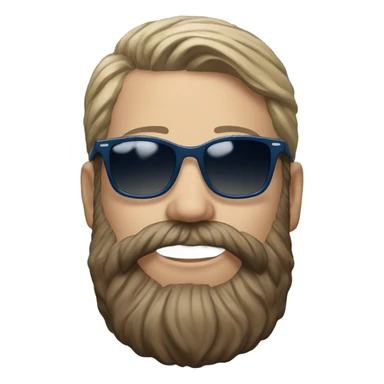 realistic portrait of bearded male with Rayna shades and Tampa bay rays fitted sticker