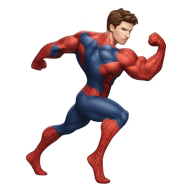 Tom Holland spiderman bodybuilder sticker