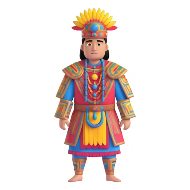 Toltec noble person with elaborate ceremonial outfit sticker