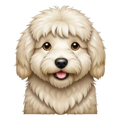 White golden doodle dog sticker